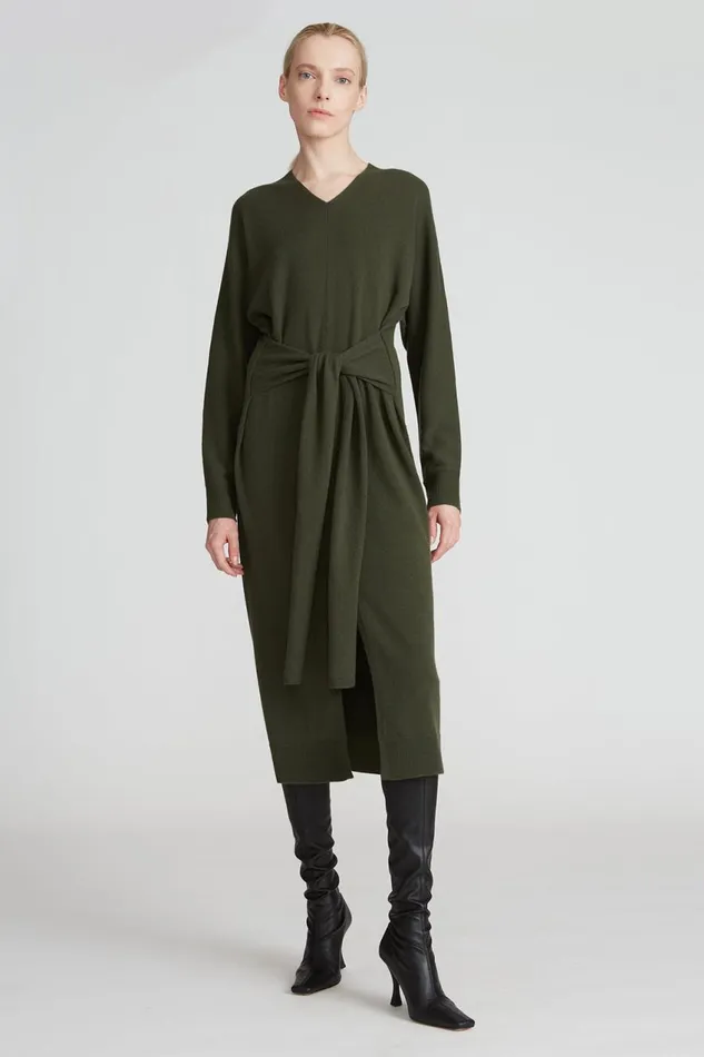 Dresses Women Halston Harlee Sweater Dress Olive