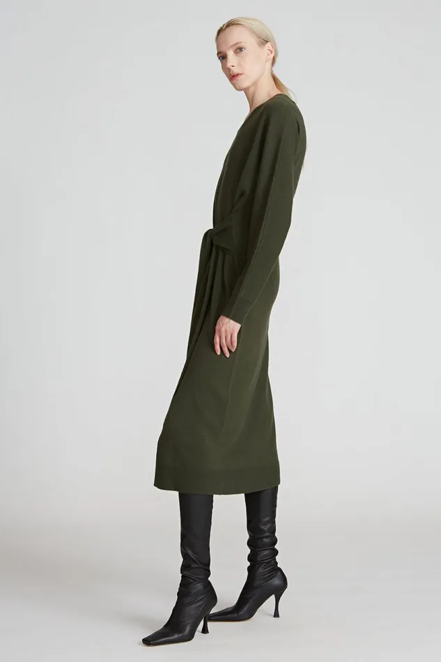 Dresses Women Halston Harlee Sweater Dress Olive