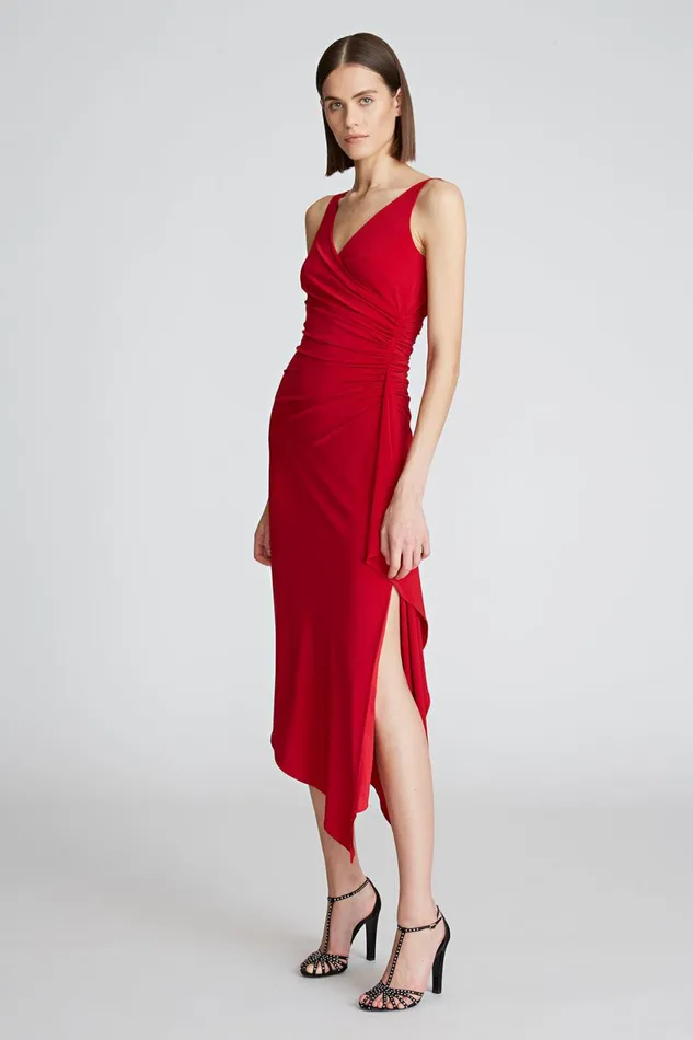 Dresses Women Halston Johanna Dress In Jersey Halston Red
