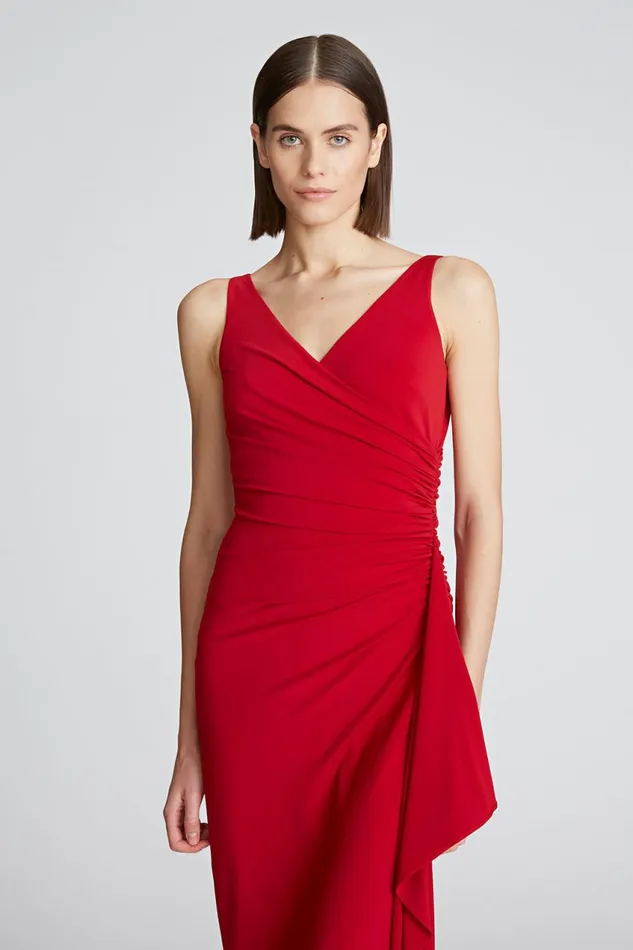 Dresses Women Halston Johanna Dress In Jersey Halston Red