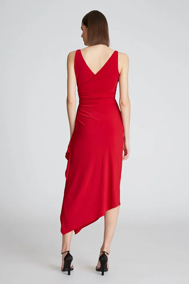 Dresses Women Halston Johanna Dress In Jersey Halston Red