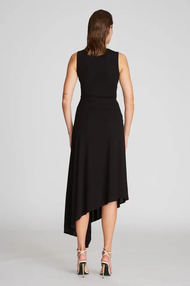 Dresses Women Halston Lena Dress In Crepe Jersey Black