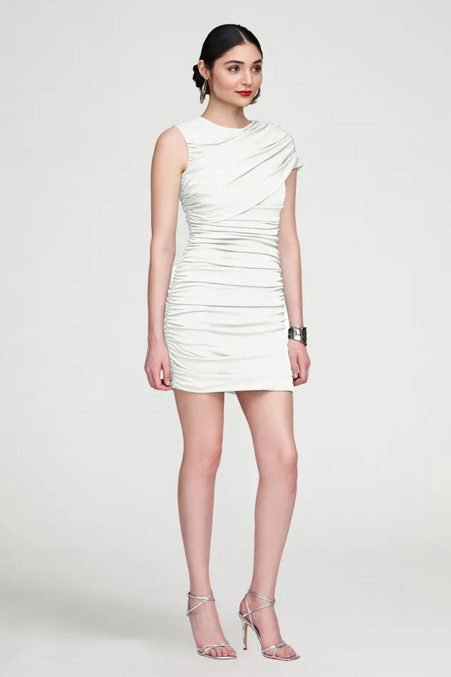 Dresses Women Halston Sarina Dress In Jersey Chalk