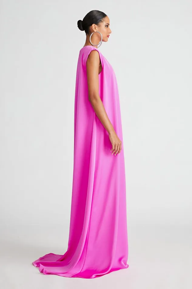 Dresses Women Halston Tara Gown In Satin Taffy