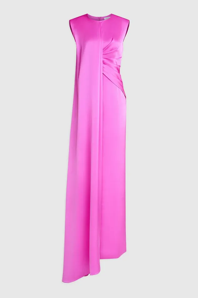 Dresses Women Halston Tara Gown In Satin Taffy