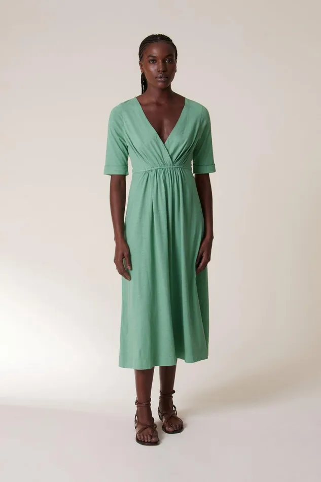 Dresses Women Leon and Harper Rala Plain Dress Celadon