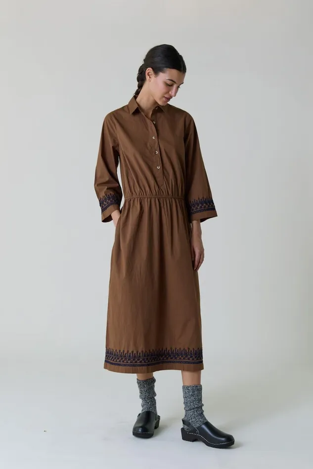 Dresses Women Leon and Harper Rigolo Plain Dress Caramel
