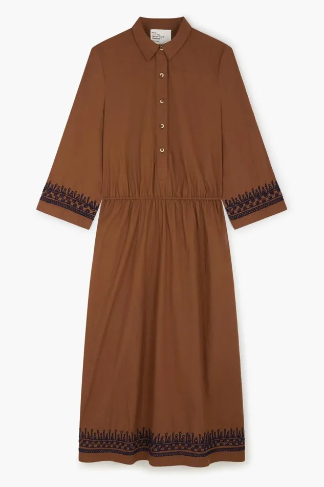 Dresses Women Leon and Harper Rigolo Plain Dress Caramel