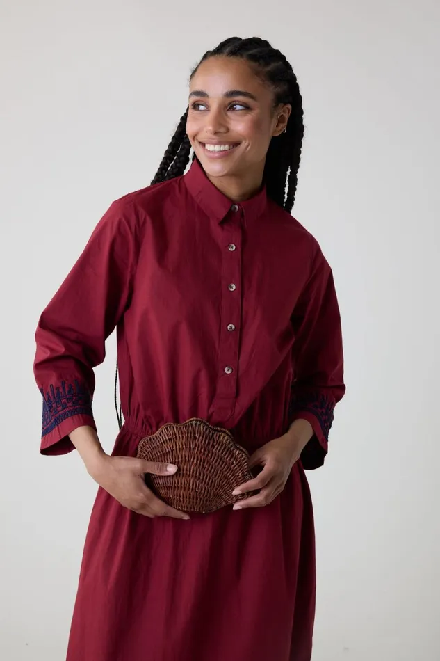 Dresses Women Leon and Harper Rigolo Plain Dress Carmin