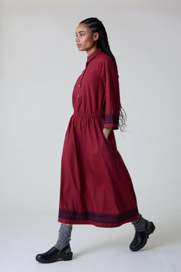 Dresses Women Leon and Harper Rigolo Plain Dress Carmin