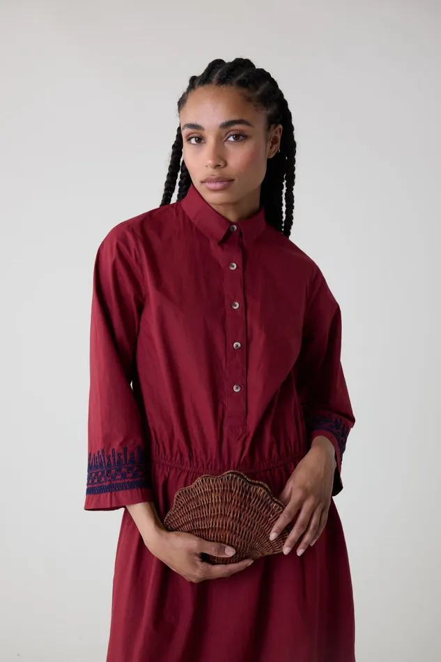 Dresses Women Leon and Harper Rigolo Plain Dress Carmin