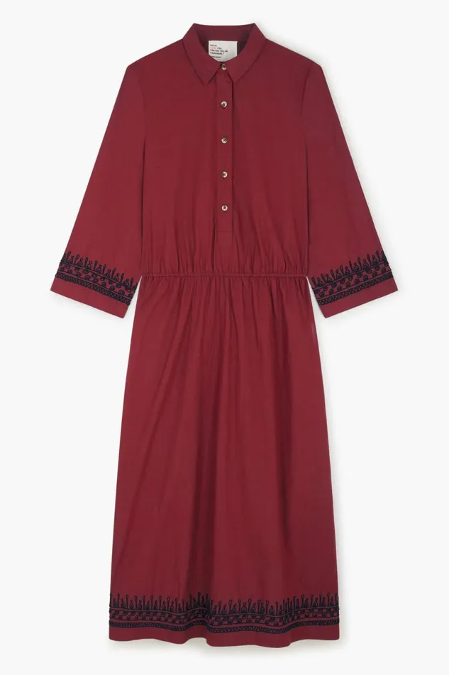 Dresses Women Leon and Harper Rigolo Plain Dress Carmin