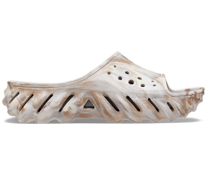 Echo Marbled Slide Bone Multi Men Crocs Sandals