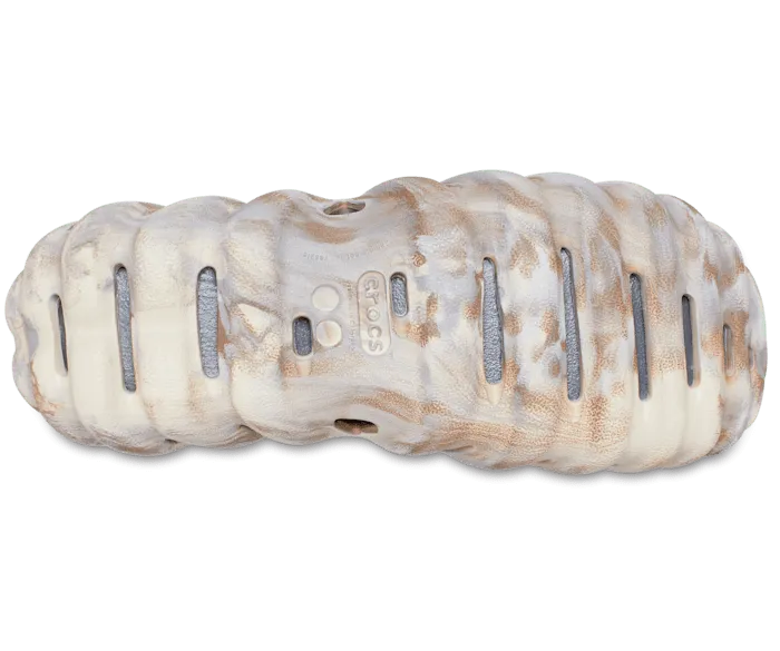Echo Marbled Slide Bone Multi Men Crocs Sandals