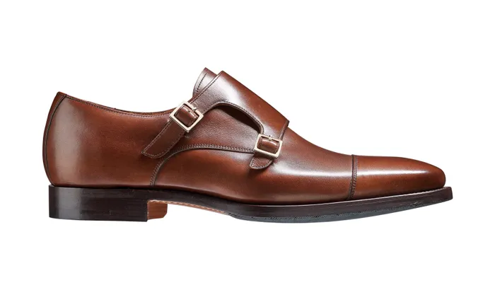 Edison 8211 Dark Walnut Calf Men Barker Shoes Mens Monk Straps