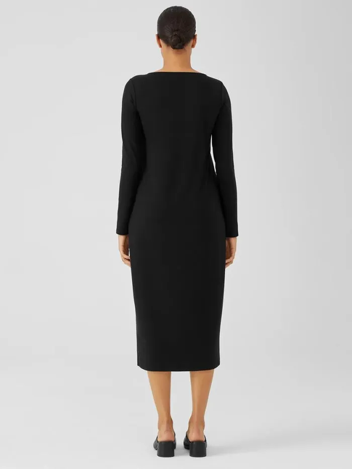Eileen Fisher Dresses and Skirts Stretch Jersey Knit Jewel Neck Dress Black 8211 Shop