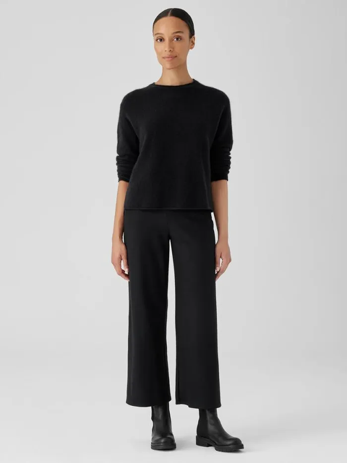 Eileen Fisher Extended Sizing 1X3X Cashmere Silk Bliss Crew Neck Top Black 8211 Shop
