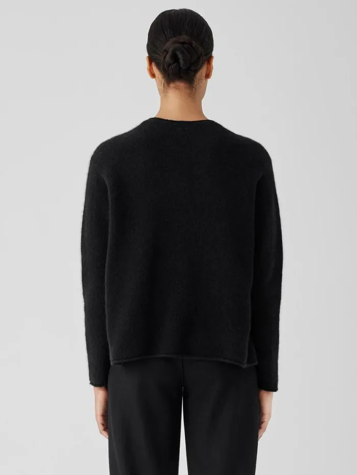 Eileen Fisher Extended Sizing 1X3X Cashmere Silk Bliss Crew Neck Top Black 8211 Shop