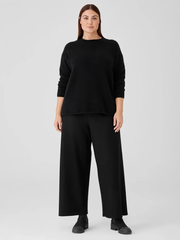 Eileen Fisher Extended Sizing 1X3X Cashmere Silk Bliss Crew Neck Top Black 8211 Shop