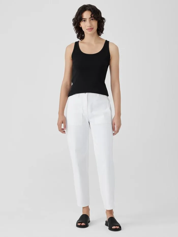 Eileen Fisher Extended Sizing 1X3X Organic Cotton Denim Lantern Jean White 8211 Shop