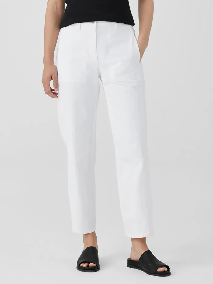 Eileen Fisher Extended Sizing 1X3X Organic Cotton Denim Lantern Jean White 8211 Shop