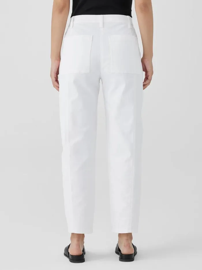 Eileen Fisher Extended Sizing 1X3X Organic Cotton Denim Lantern Jean White 8211 Shop