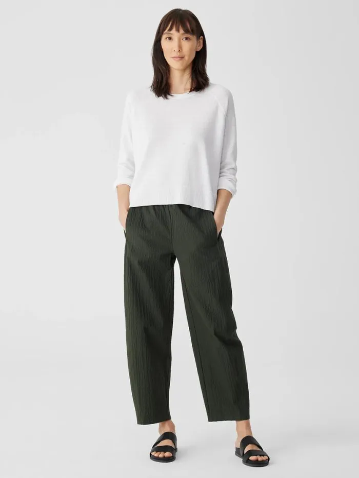 Eileen Fisher Extended Sizing 1X3X Organic Linen Cotton RaglanSleeve Top White 8211 Shop