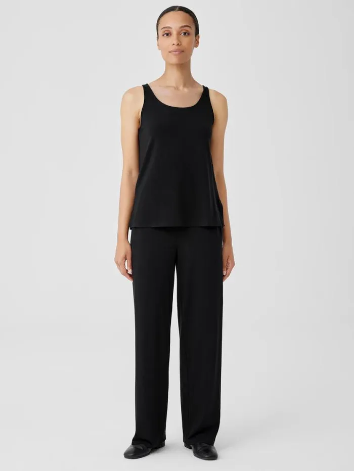 Eileen Fisher Extended Sizing 1X3X Stretch Jersey Knit Scoop Neck Tank Black 8211 Shop