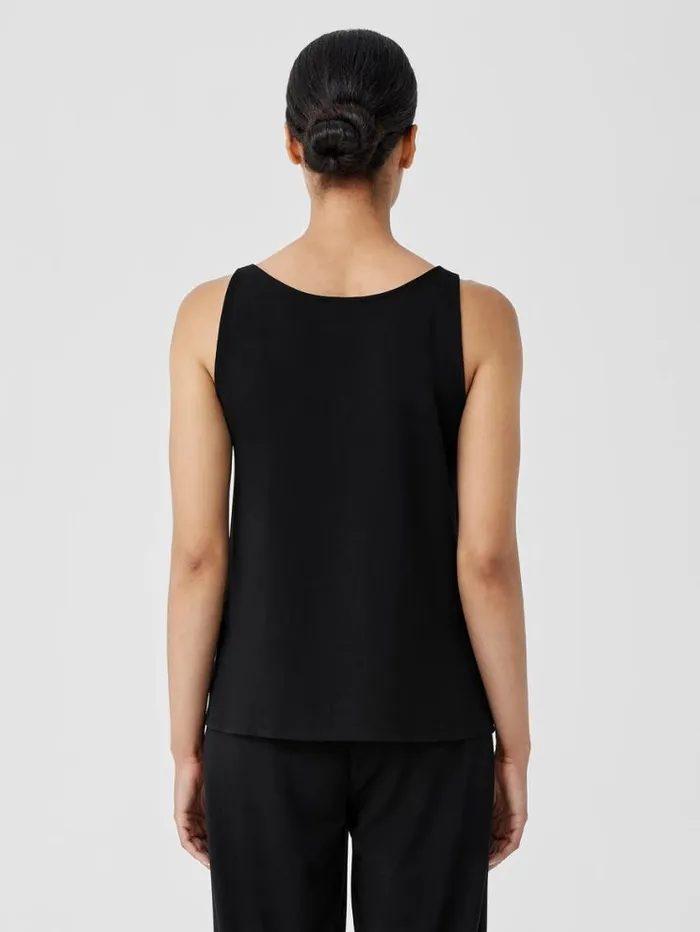 Eileen Fisher Extended Sizing 1X3X Stretch Jersey Knit Scoop Neck Tank Black 8211 Shop