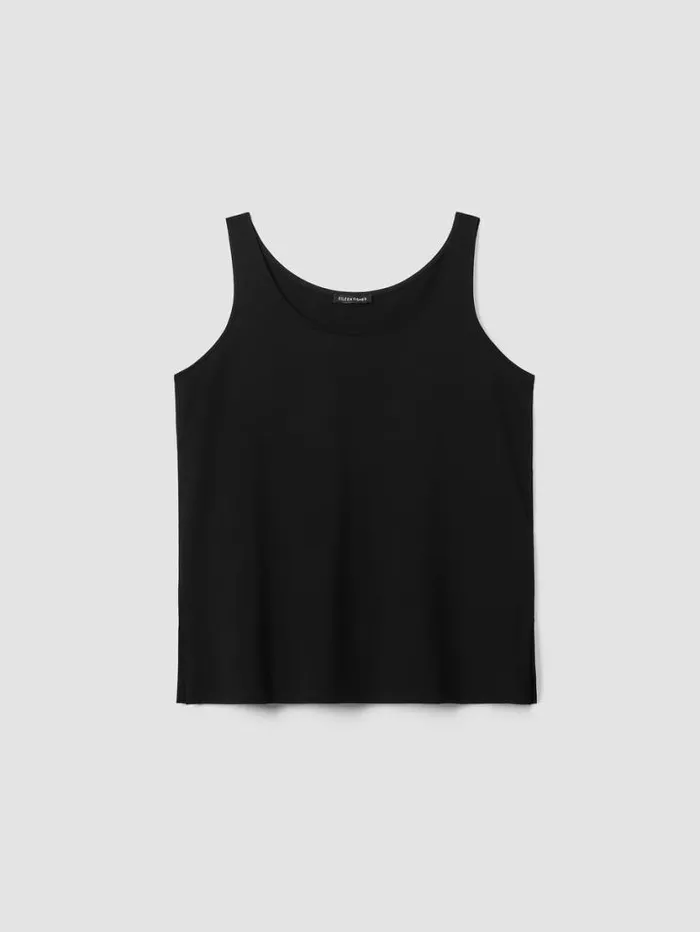 Eileen Fisher Extended Sizing 1X3X Stretch Jersey Knit Scoop Neck Tank Black 8211 Shop