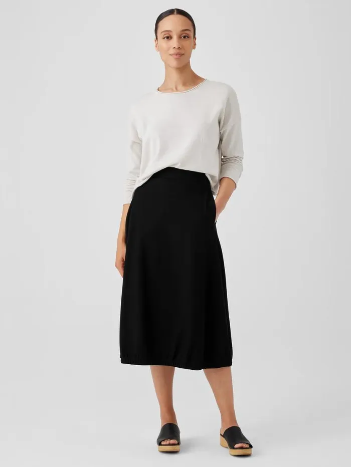 Eileen Fisher Extended Sizing 1X3X Washable Stretch Crepe Lantern Skirt Black 8211 Shop