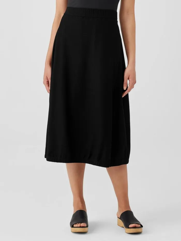 Eileen Fisher Extended Sizing 1X3X Washable Stretch Crepe Lantern Skirt Black 8211 Shop