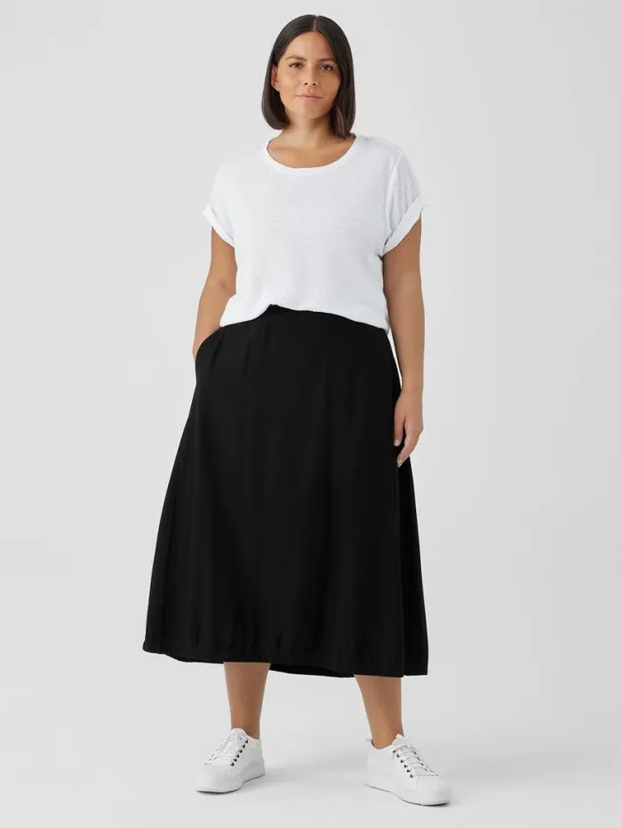 Eileen Fisher Extended Sizing 1X3X Washable Stretch Crepe Lantern Skirt Black 8211 Shop