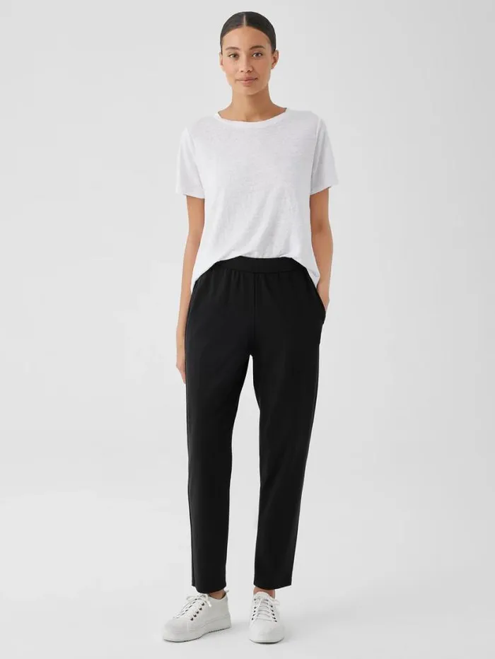 Eileen Fisher Pants Shorts and Jumpsuits Pima Cotton Stretch Jersey Tapered Pant Black 8211 Shop Eileen Fisher Pants Shorts and Jumpsuits Pima Cotton Stretch Jersey Tapered Pant Black 8211 Shop