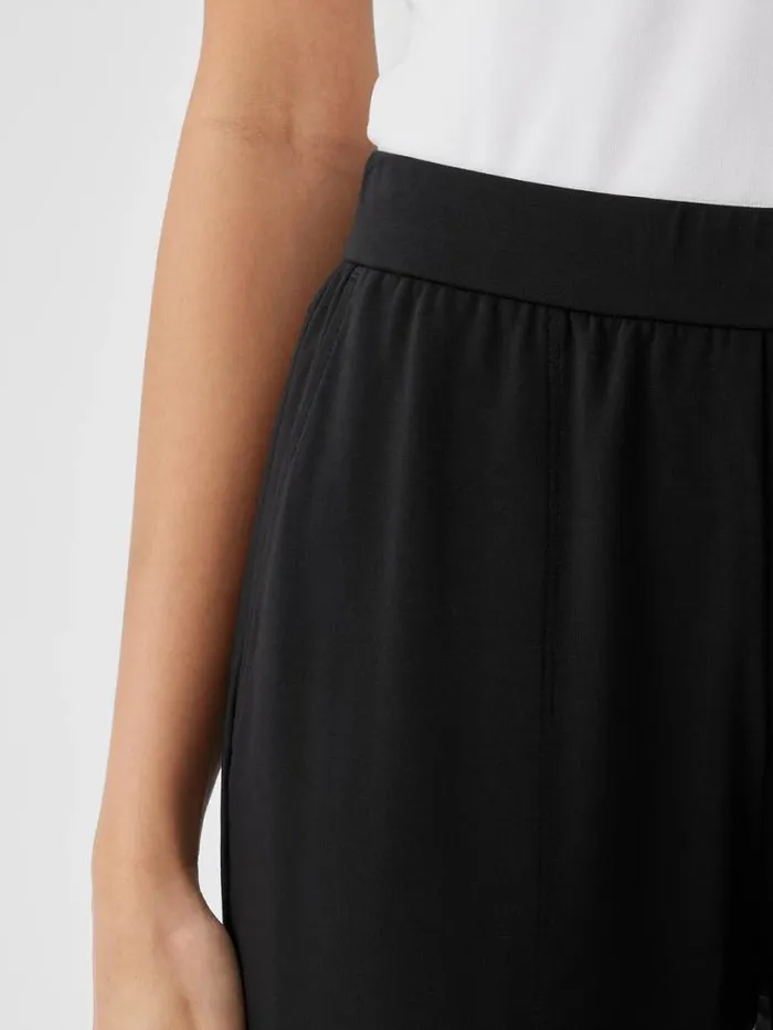 Eileen Fisher Pants Shorts and Jumpsuits Pima Cotton Stretch Jersey Tapered Pant Black 8211 Shop