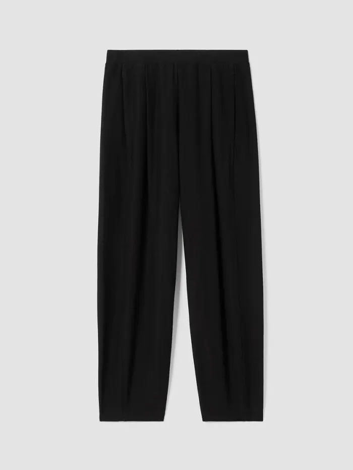 Eileen Fisher Pants Shorts and Jumpsuits Washable Stretch Crepe Pleated Lantern Pant Black 8211 Shop