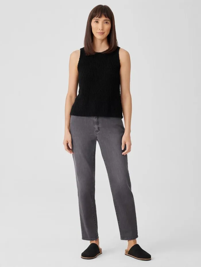 Eileen Fisher Petite Cotton Fluff Crew Neck Top Black 8211 Shop
