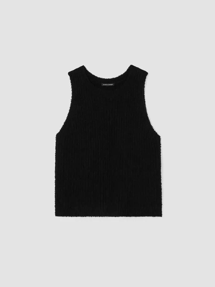 Eileen Fisher Petite Cotton Fluff Crew Neck Top Black 8211 Shop