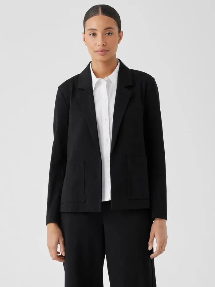 Eileen Fisher Petite Cotton Ponte Blazer Black 8211 Shop