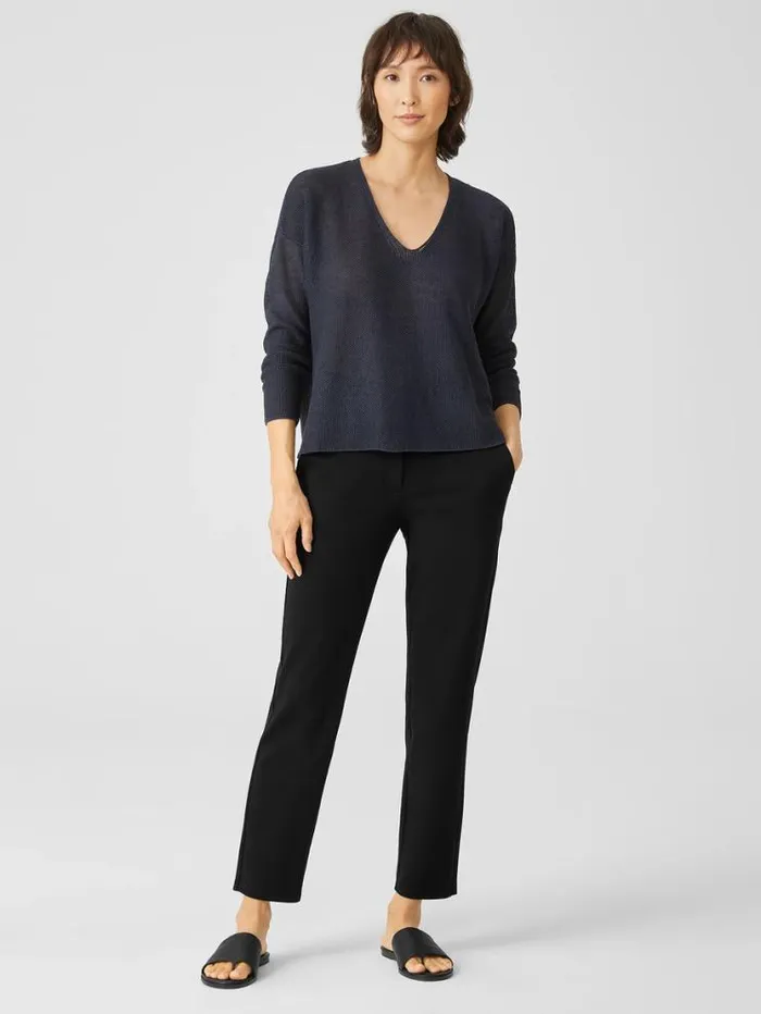 Eileen Fisher Petite Cotton Ponte Slim Pant Black 8211 Shop