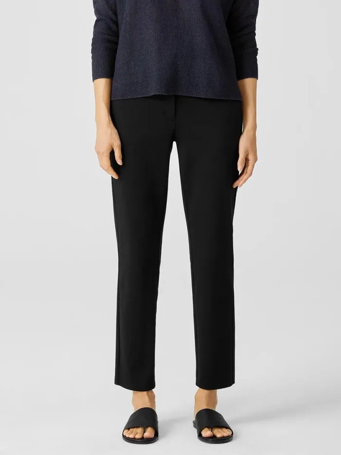 Eileen Fisher Petite Cotton Ponte Slim Pant Black 8211 Shop