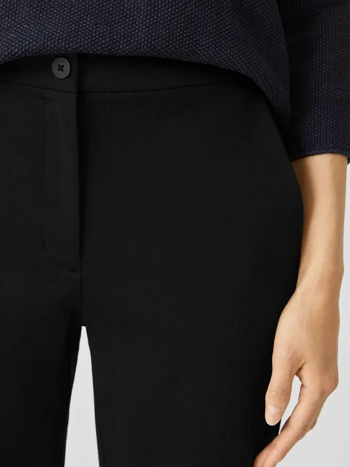 Eileen Fisher Petite Cotton Ponte Slim Pant Black 8211 Shop