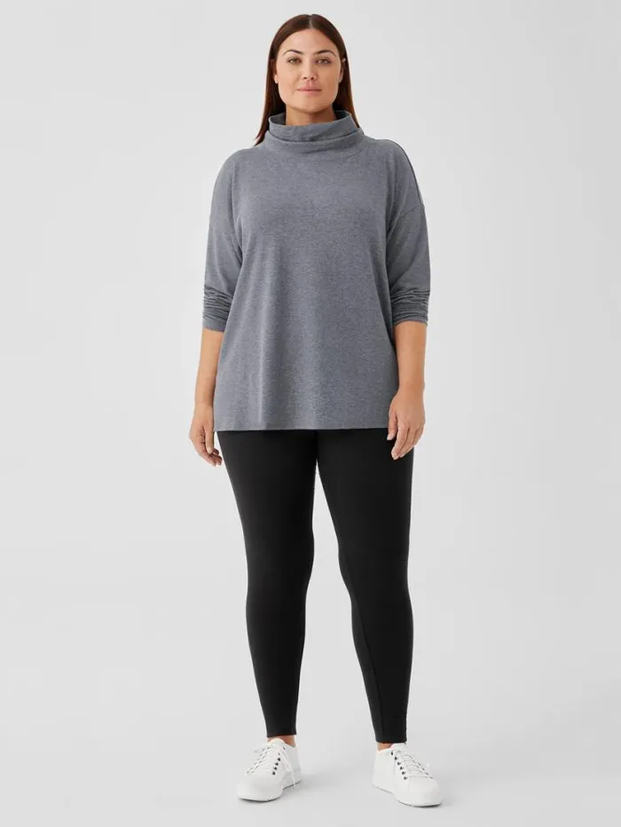 Eileen Fisher Petite Cozy Brushed Terry Hug Leggings Black 8211 Shop