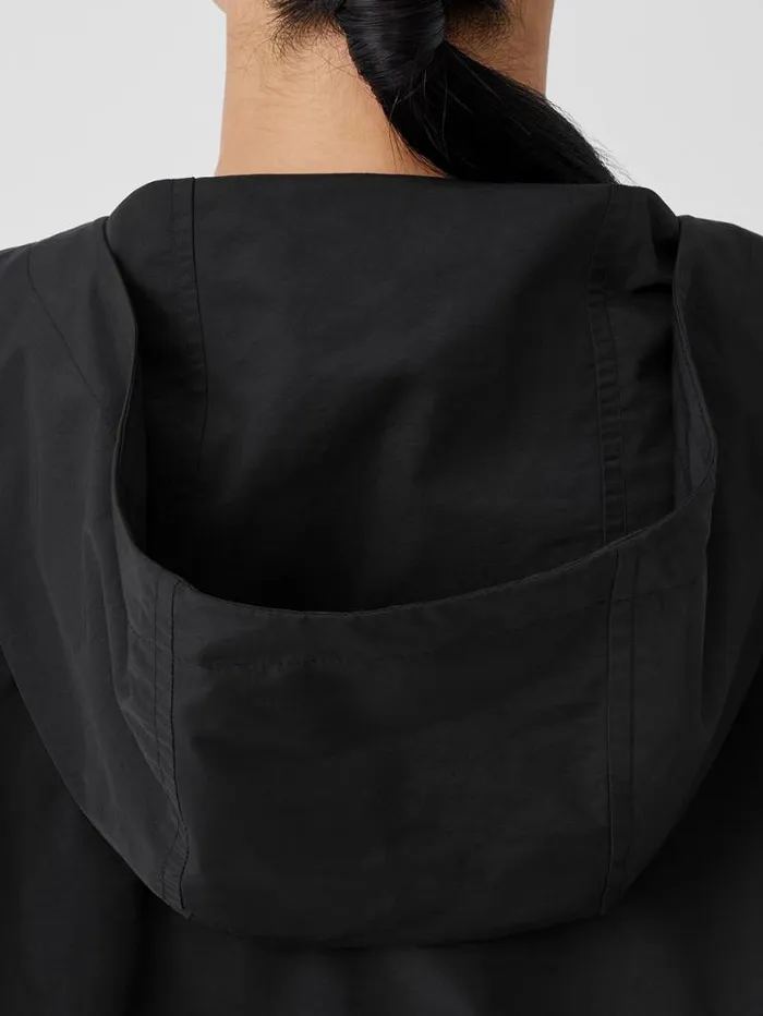 Eileen Fisher Petite Light Cotton Nylon Hooded Jacket Black 8211 Shop