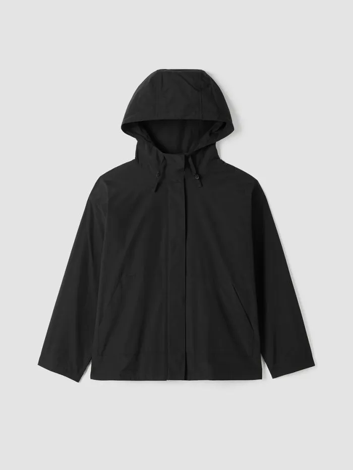 Eileen Fisher Petite Light Cotton Nylon Hooded Jacket Black 8211 Shop