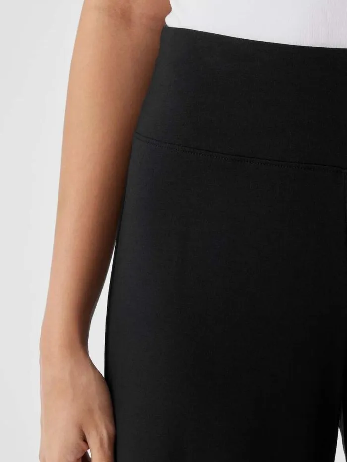 Eileen Fisher Petite Stretch Jersey Knit WideLeg Pant Black 8211 Shop
