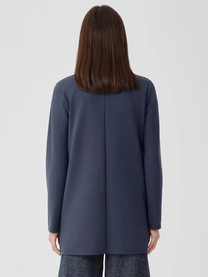 Eileen Fisher Petite Washable Flex Ponte High Collar Jacket Ocean 8211 Shop