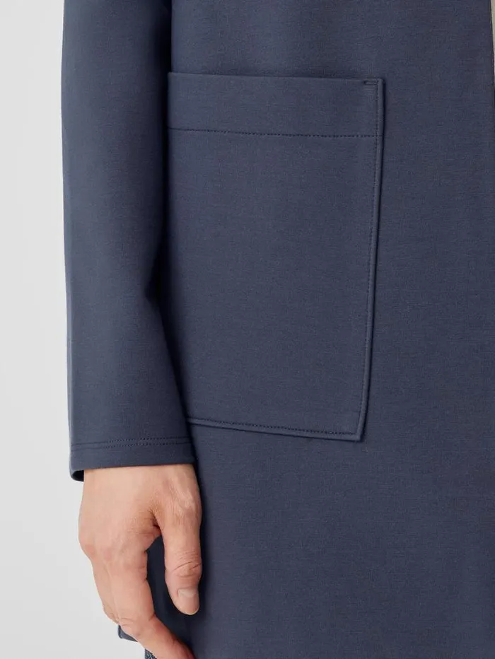 Eileen Fisher Petite Washable Flex Ponte High Collar Jacket Ocean 8211 Shop