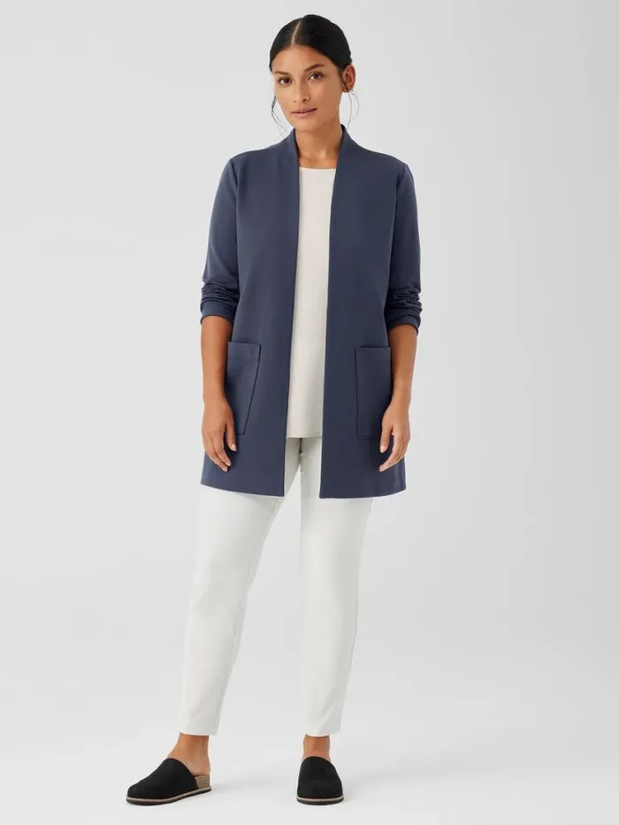 Eileen Fisher Petite Washable Flex Ponte High Collar Jacket Ocean 8211 Shop