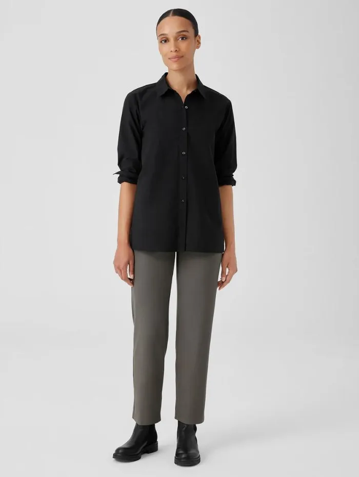 Eileen Fisher Petite Washable Stretch Crepe Straight Pant Grove 8211 Shop